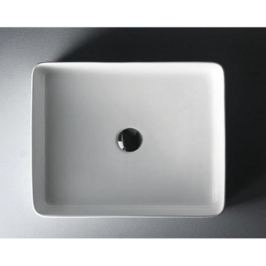 Lavabo rettangolare da appoggio senza foro ZOU 51x40,5x11 cm