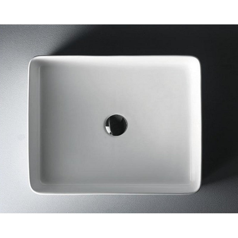 Lavabo rettangolare da appoggio senza foro ZOU 51x40,5x11 cm