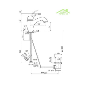 Lavabo quadrato da appoggio PESTAK 42x42x12 cm