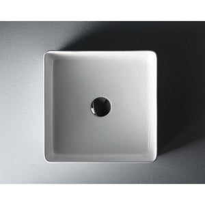 Lavabo quadrato da appoggio senza foro BE 46,5x46,5x10 cm
