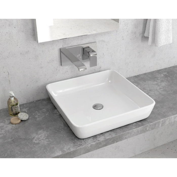 Lavabo quadrato da appoggio senza foro BE 46,5x46,5x10 cm