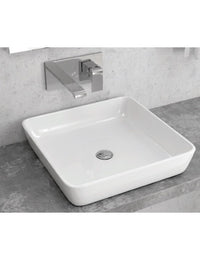 Lavabo quadrato da appoggio senza foro BE 46,5x46,5x10 cm