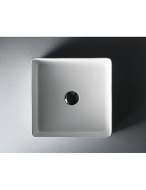 Lavabo quadrato da appoggio senza foro DINE-S 36x36x11 cm