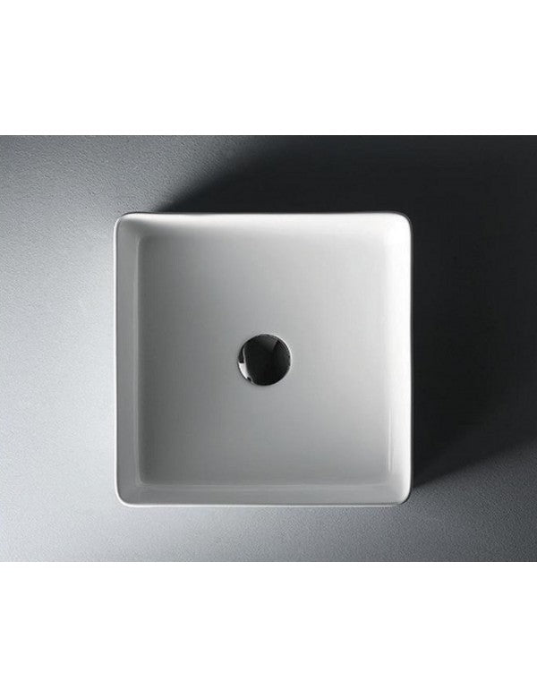 Lavabo quadrato da appoggio senza foro DINE-S 36x36x11 cm