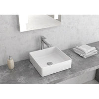 Lavabo quadrato da appoggio senza foro DINE-S 36x36x11 cm