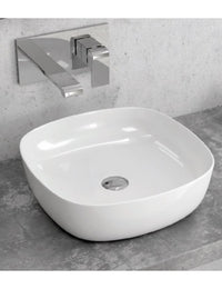 Lavabo quadrato da appoggio senza foro JEY 37,5x37,5x12 cm