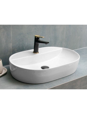 Lavabo ovale da appoggio BE 61x40x12 cm