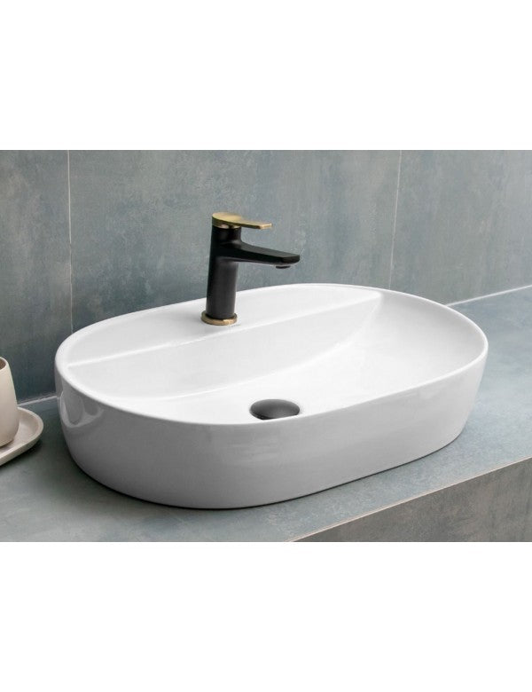 Lavabo ovale da appoggio BE 61x40x12 cm