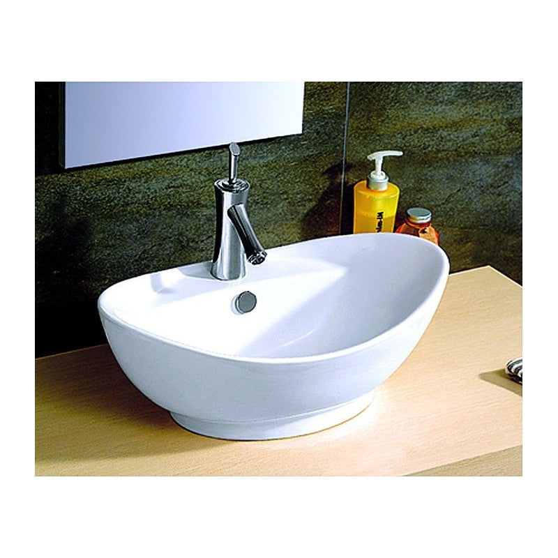 MISSASSA lavabo ovale da appoggio 59x39x21 cm in porcellana