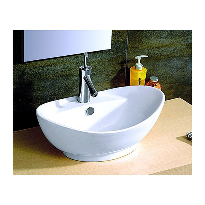 MISSASSA lavabo ovale da appoggio 59x39x21 cm in porcellana