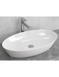 Lavabo ovale da appoggio senza foro DINE 60x36x11 cm