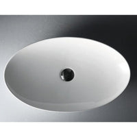 Lavabo ovale da appoggio senza foro DINE 60x36x11 cm