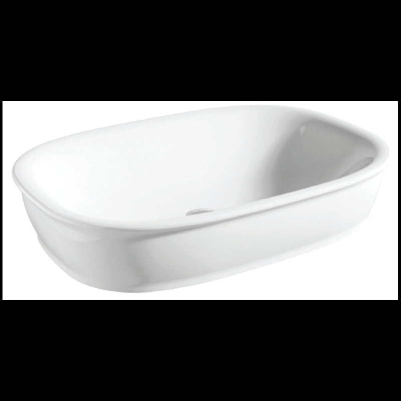 Lavabo ovale senza foro da posizionare su un mobile GENESIS 37x52x10 cm