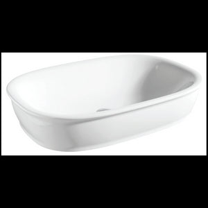 Lavabo ovale senza foro da posizionare su un mobile GENESIS 37x52x10 cm