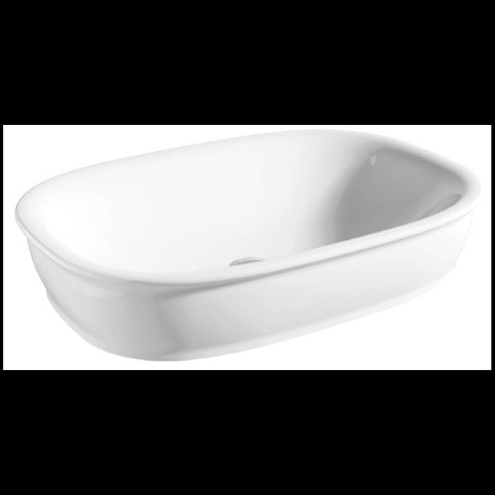 Lavabo ovale senza foro da posizionare su un mobile GENESIS 37x52x10 cm