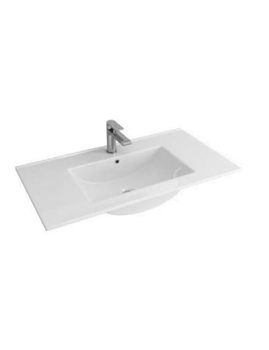 Lavabo rettangolare da incasso 1 foro ROJO 91x47x18 cm