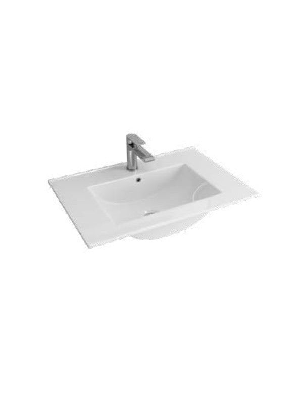 Lavabo rettangolare da incasso 1 foro ROJO 76x47x18 cm