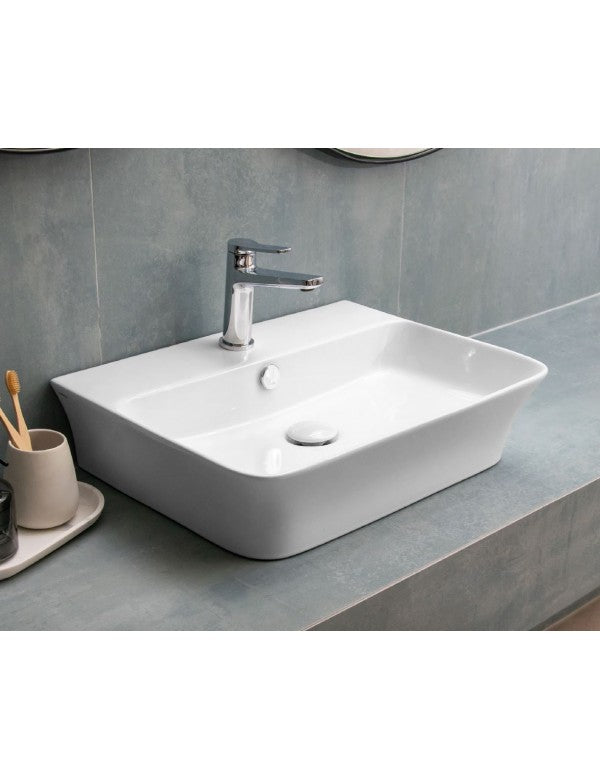 APALLA lavabo rettangolare da appoggio 48,5x41x12,5 cm in porcellana