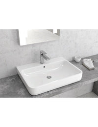 BOTENE lavabo rettangolare da appoggio 61x46x19 cm in porcellana