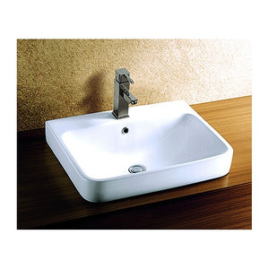 BOTENE lavabo rettangolare da appoggio 61x46x19 cm in porcellana