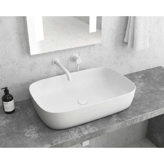 Lavabo MILOS bianco da posizionare su mobile bagno 60x39x14,5 cm