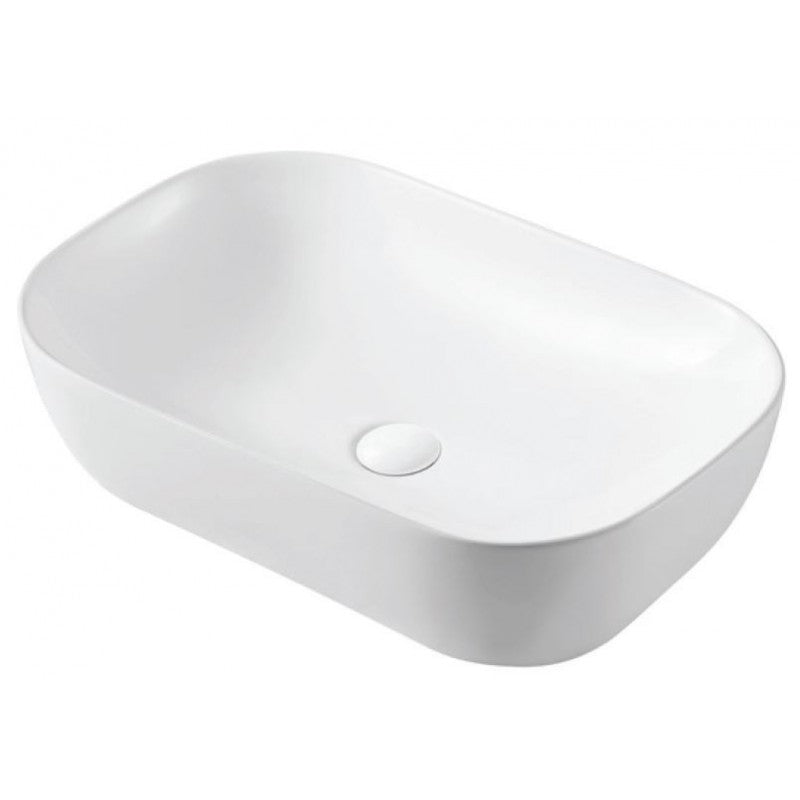 Lavabo MILOS bianco da posizionare su mobile bagno 60x39x14,5 cm