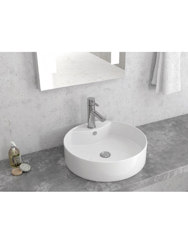 BOTENE lavabo rotondo da appoggio 46,5x46,5x15 cm in porcellana