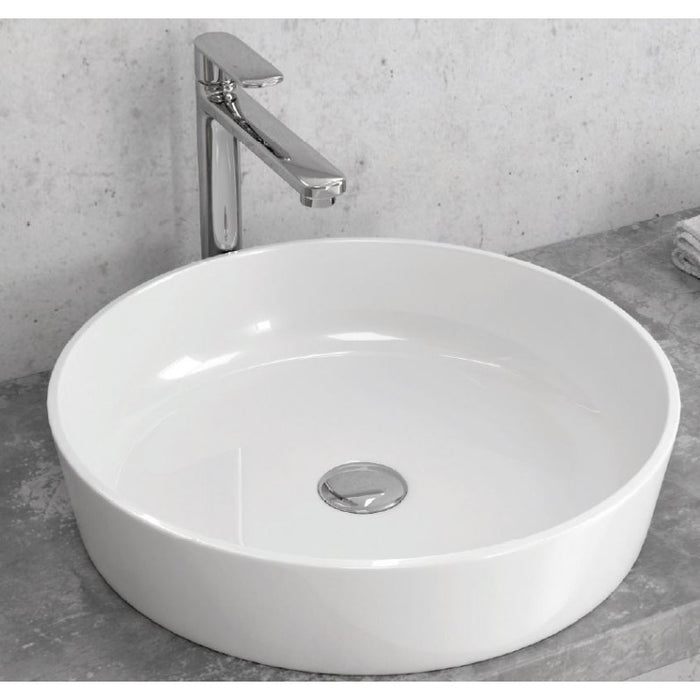 Lavabo rotondo da appoggio senza foro PESTAK 48x48x10 cm