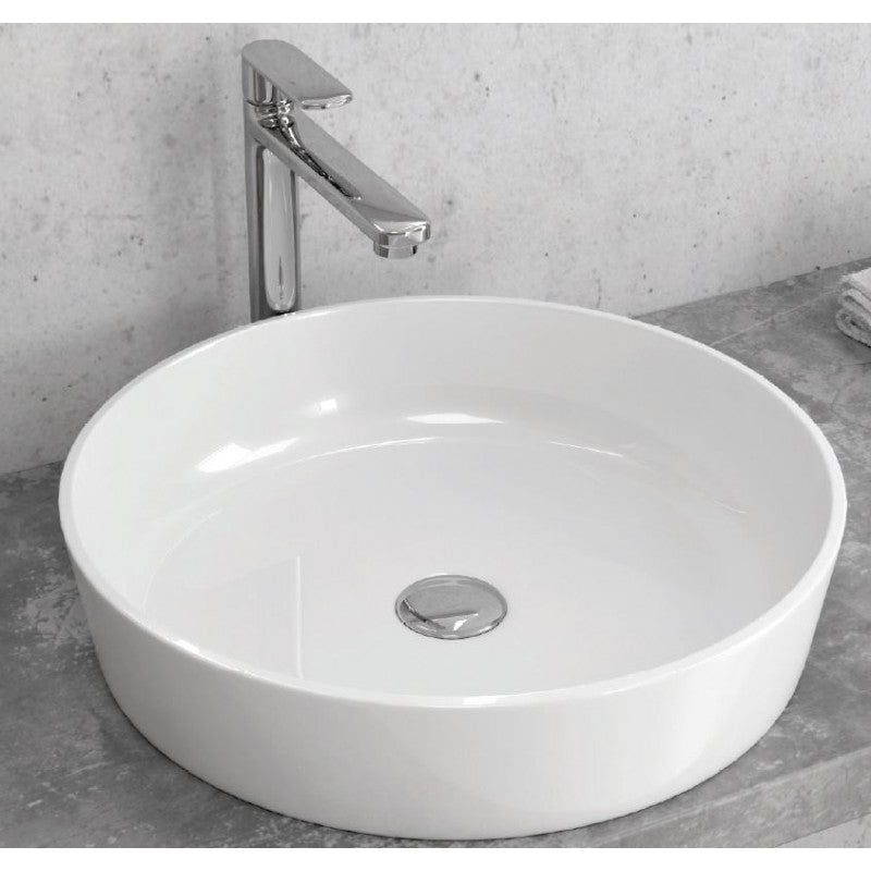 Lavabo rotondo da appoggio senza foro PESTAK 48x48x10 cm