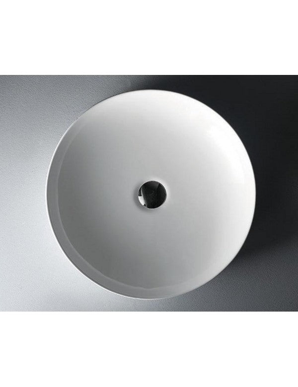 Lavabo rotondo da appoggio senza foro PESTAK 48x48x10 cm