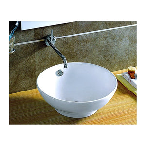 Lavabo rotondo da appoggio senza foro SOA 40x40x17 cm