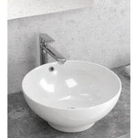 Lavabo rotondo da appoggio senza foro SOA 40x40x17 cm