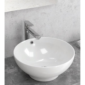 Lavabo rotondo da appoggio senza foro SOA 40x40x17 cm