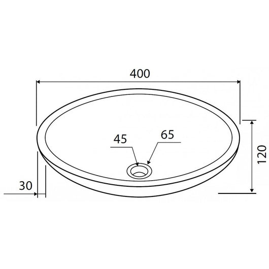 ELENA CREAM lavabo rotondo da appoggio Ø40 x12 cm in pietra