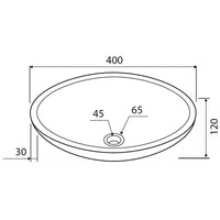 ELENA GREY lavabo rotondo da appoggio Ø40 x12 cm in pietra