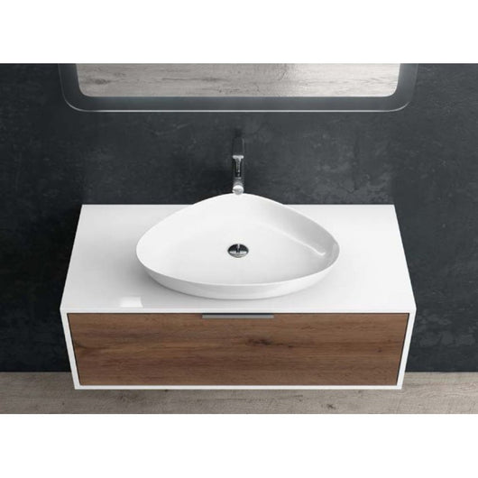 Lavabo triangolare da appoggio senza foro PREMIUM 59x41x10 cm