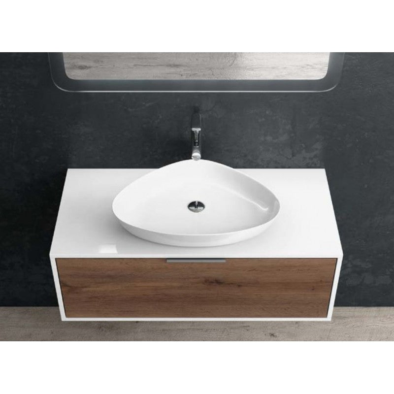 Lavabo triangolare da appoggio senza foro PREMIUM 59x41x10 cm