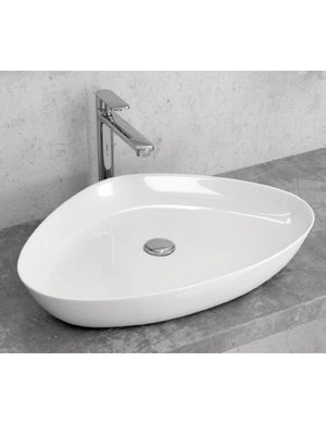Lavabo triangolare da appoggio senza foro PREMIUM 59x41x10 cm