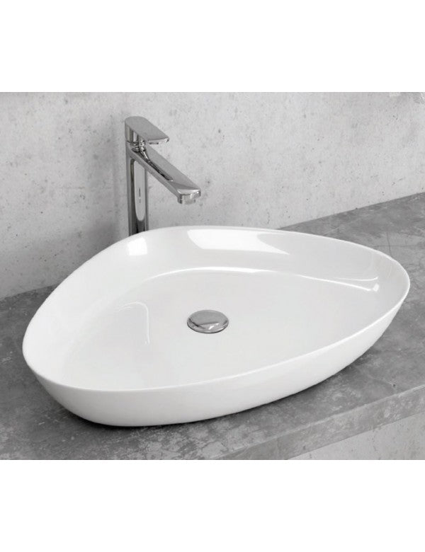 Lavabo triangolare da appoggio senza foro PREMIUM 59x41x10 cm