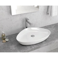 Lavabo triangolare da appoggio senza foro PREMIUM 59x41x10 cm