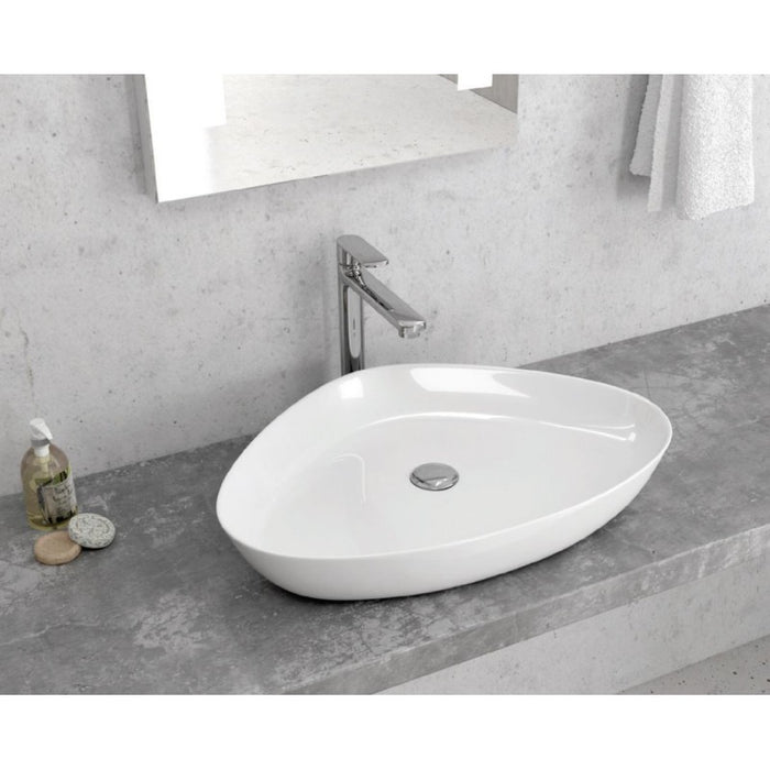 Lavabo triangolare da appoggio senza foro PREMIUM 59x41x10 cm