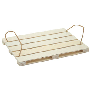 Vassoio A Servire In Legno Pallet 38x28 Cm