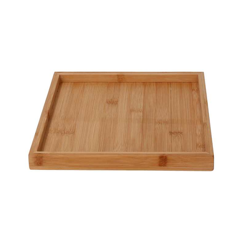 Vassoio bambù naturale quadro cm30x30h2,5