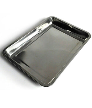 Vassoio Guantiera In Acciaio Inox Rettangolare Portata Cucina Misure 36x27x4,8cm         