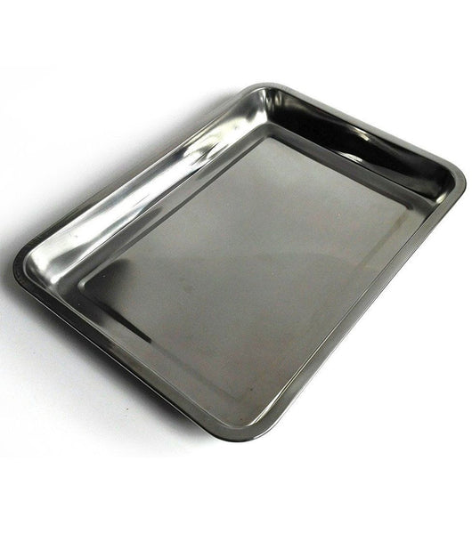 Vassoio Guantiera In Acciaio Inox Rettangolare Portata Cucina Misure 36x27x4,8cm         