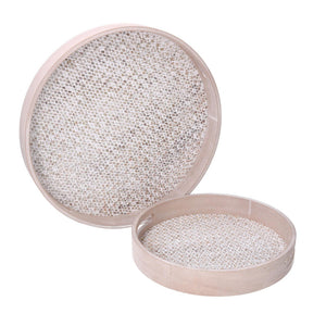 Vassoio legno 1-2 naturale tondo cm ø40h5