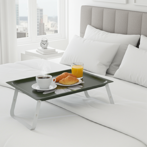 Vassoio pieghevole per la colazione a letto o per lavorare con il portatile, HOLA