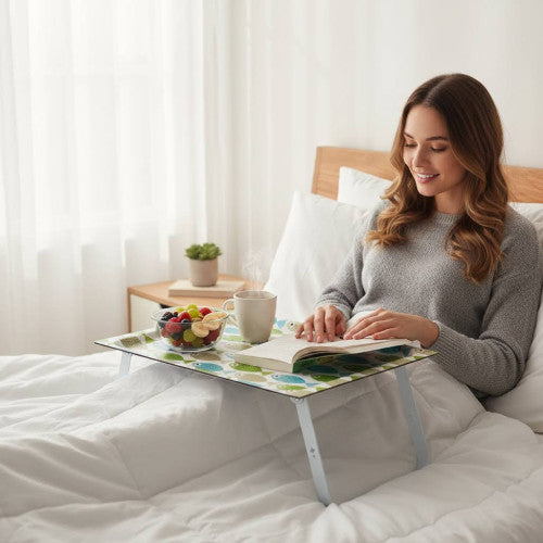 Vassoio pieghevole per la colazione a letto o per lavorare con il portatile, HOLA