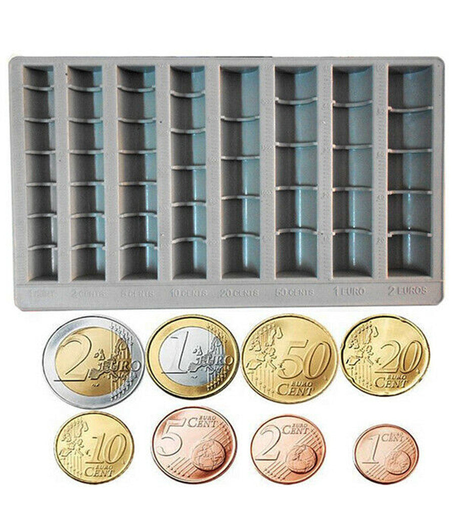 Vassoio Porta Monete Divisore Classificatore Soldi In Plastica Con 8 Settori         