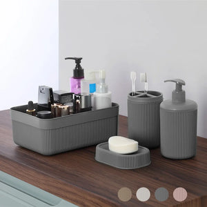 Vassoio porta oggetti da appoggio rosa in plastica Ring